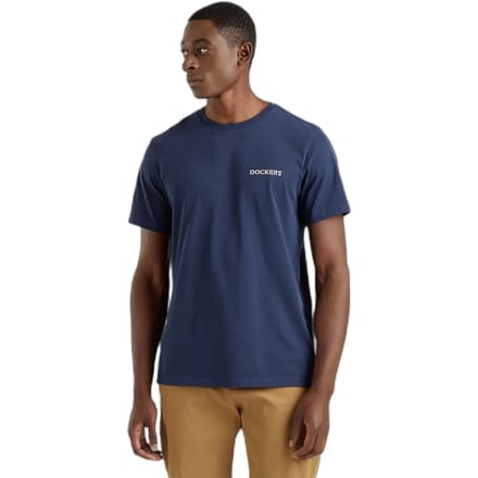 Dockers Logo Stencil T-shirt Met Korte Mouwen Blauw S Man