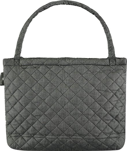Wallabag - Tote Bag - Luiertas - Shopper - Mom Bag Denim Stepped Black