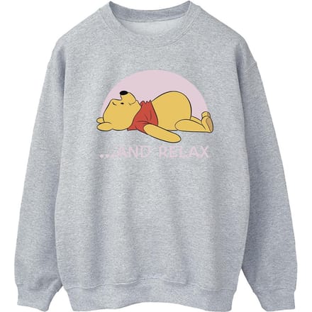 Disney Heren Winnie The Pooh Relax Sweatshirt (Sportgrijs)