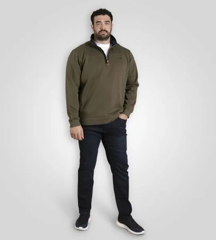 D555 Leicester- 2 Sweater Khaki Big Men Size 4XL