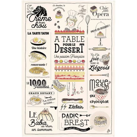 Theedoek - Franse desserts Winkler