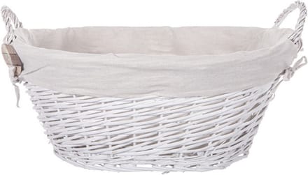 CM Cadeaumand met hengsel - wit riet - 58 x 45 x 32 cm - rietenmand