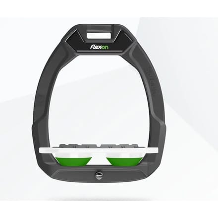 Veiligheidstijgers voor paardrijden Plat Grip Antraciet/Wit/Groen Flex-On Safe-On