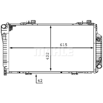 Radiator, motorkoeling MAHLE CR 231 000S