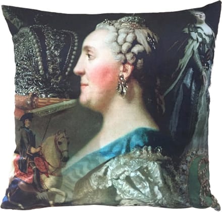 MA-FEELING Sierkussen Catharina (Multi, 70x70 cm) - Fluweel - Uniek cadeau - Handgemaakt - Duurzaam