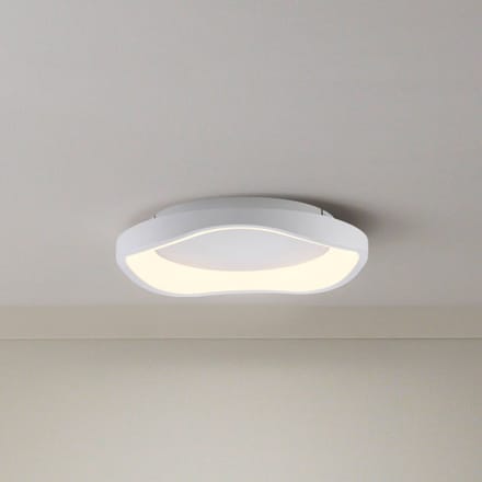 Schöner Wohnen LED plafondlamp MONTA, wit, Ø 40 cm, metaal, Switchdim en dimbaar