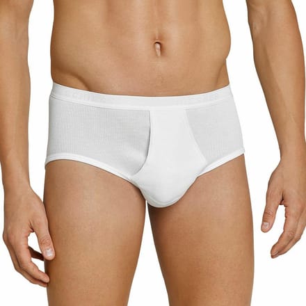 Schiesser Heren sportslip met opening 4 pack Original Classics dubbelrib - Maat L