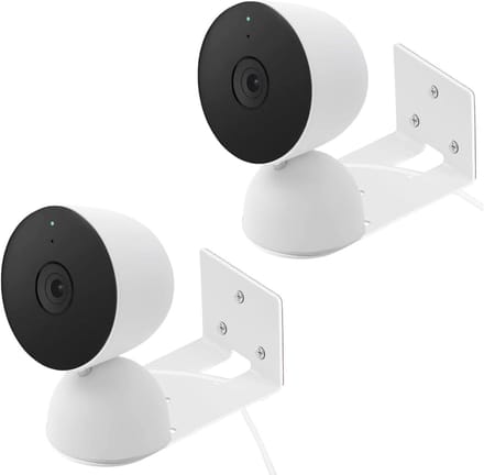 Muurbeugel Camera - Bevestiging Houder - Beveiliging Thuis - Twee Montagemethoden - Set van 2 - Wit