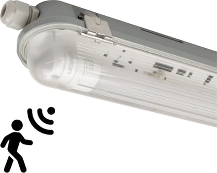 Ledvion - LED TL Armatuur - 60CM - 7W - 6500K - IP65 - LED TL Buis & Bewegingssensor