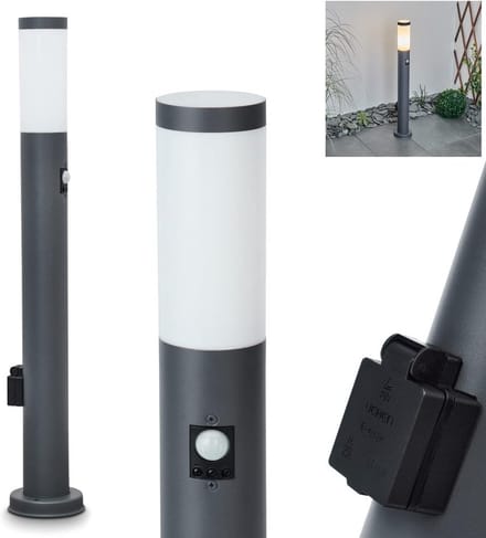 Buitenpadlamp met Bewegingsmelder en E27 Fitting, 80 cm Hoog, IP44