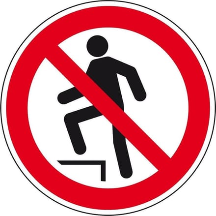 Niet op staan bord - kunststof - P019 200 mm