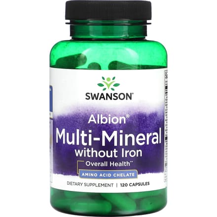 Albion, Multi Mineraal, Zonder IJzer, 120 Capsules