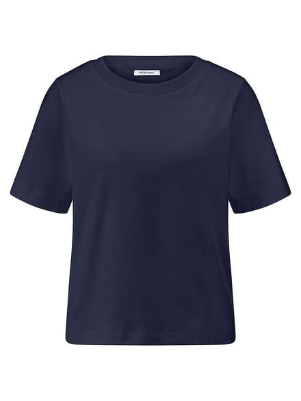 Shirt ronde hals Van Peter Hahn blauw