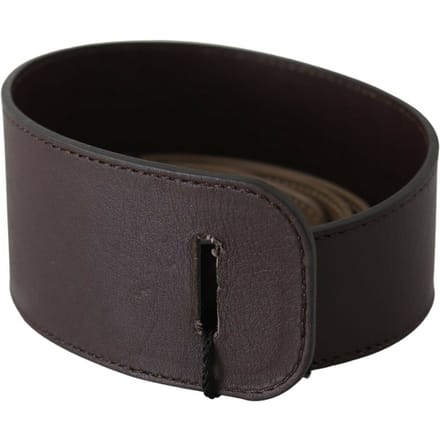 GF Ferre Vrouwen Bruin Echt Leer Logo Brede Taille Riem
