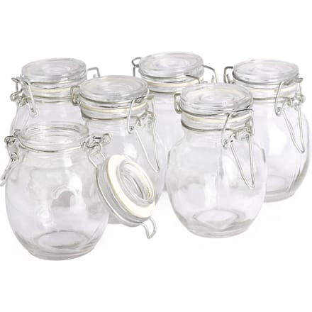 VBS Mini potjes met beugel, bolvormig, 6 stuks