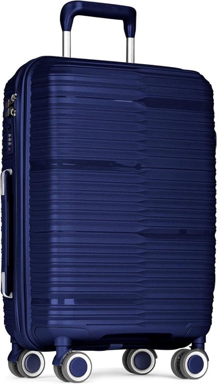 Reiskoffer - Bagage Trolley - Korte Trips - TSA Slot - 55 cm - Donkerblauw