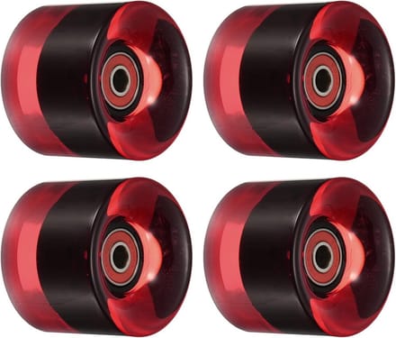 Longboard Wielen 60mm met ABEC-9 Lagers (4 Stuks) - Cruiser en Skateboard Vervanging