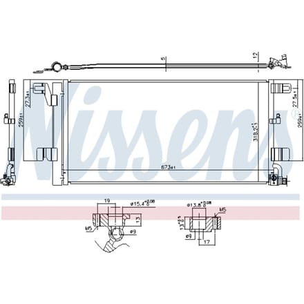 Condensator, airconditioning NISSENS 940752