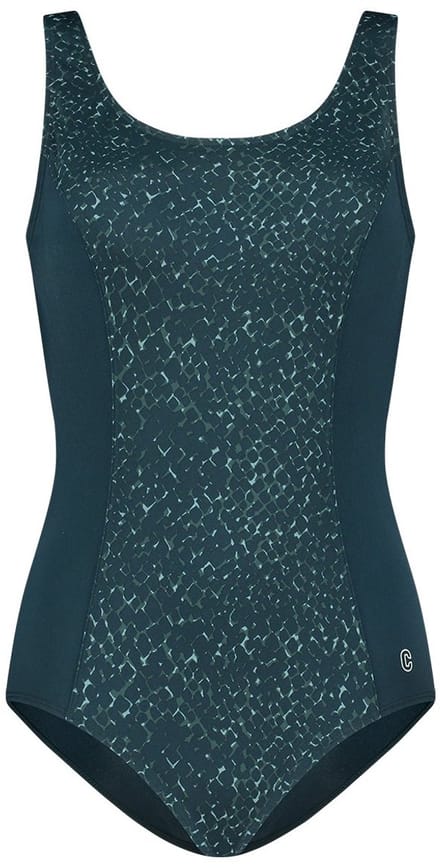 Ten Cate badpak soft cup princess line snake petrol voor Dames | Maat 46