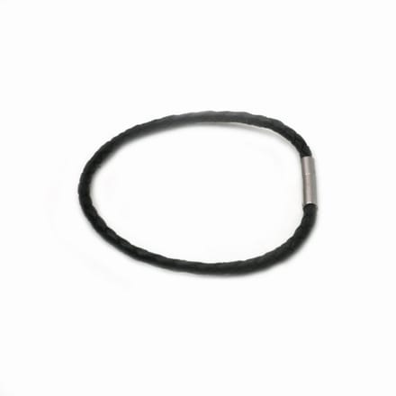 Leren armband 2mm zwart - 20 cm