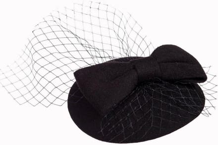 Dancing Days - Candice Fascinator - Zwart