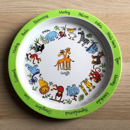 Jungle Dieren kinder melamine bord - Tyrrell Katz