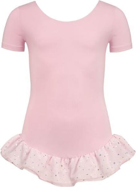 Papillon Balletpakje Korte Mouw Met Glitter Roze Maat 164