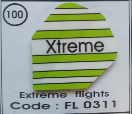 Dart Flights - 10 sets (30 stuks) - 100 micro - Extreme - gesteept groen
