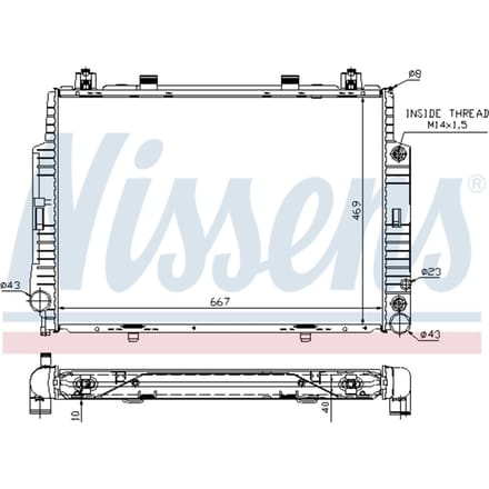Radiator, motorkoeling NISSENS 62716A
