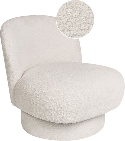 AYLO - Fauteuil - Gebroken wit - Bouclé