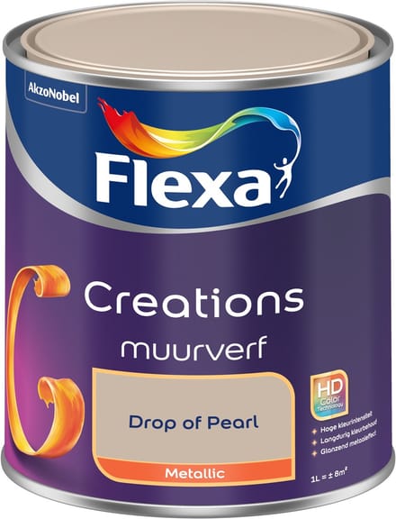 Flexa - Creations Muurverf Metallic - Drop Of Pearl - 1 L