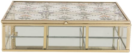 Clayre & Eef Sieradendoos 20x16x5 cm Transparant Glas