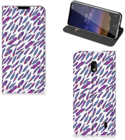 Nokia 2.2 Hoesje met Magneet Feathers Color