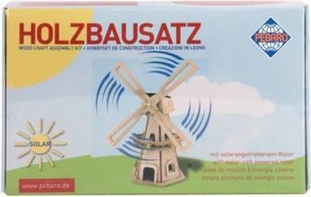 Pebaro houten bouwset solar molen educatief speelgoed bouwpakket.