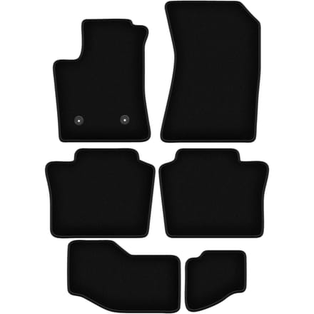 Wielganizator WLG-BASIC Serie - Velours Automatten - Renault Espace VI - 7-Persoons - Zwart