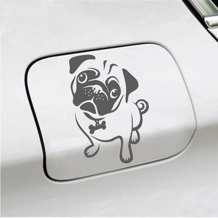 Bumpersticker - Hond - 15 X 10 - Antraciet