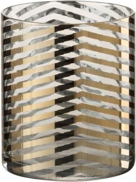 Windlicht Modern Goud Glas Gestreept 10 cm