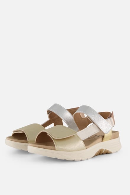 Feyn Sandalen goud Leer - Maat 40