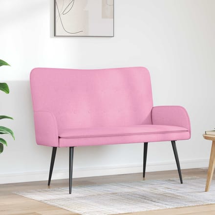 vidaXL - 2-Zits - Sofa - Roze - 115 - x - 61 - x - 87 - cm - Stof