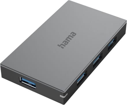 Hama USB 3.0-hub 4 poorten Grijs