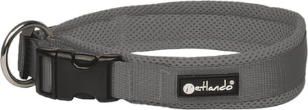 Petlando Hondenhalsband Mesh Antraciet - Klikhalsband - 45-50/3.5 cm