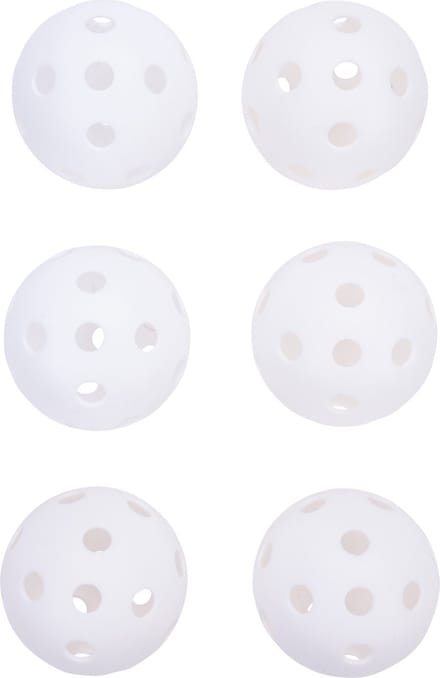 Pure4Fun - Pickleballs indoor - wit - 6 stuks