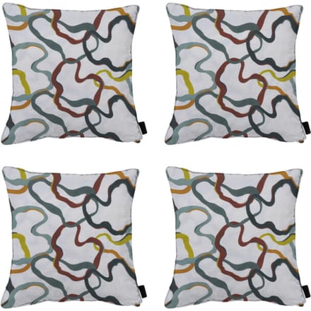 Madison - Sierkussen Blaze - Multikleur - 50x50x10cm - Set van 4