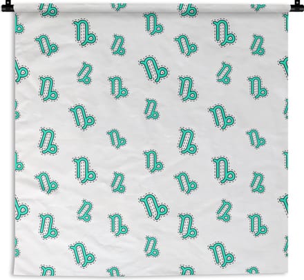 Wandkleed - Wanddoek - Steenbok - Design - Astrologie - 150x150 cm - Wandtapijt