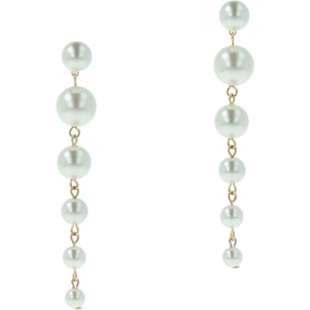 OTAZU Classic Cream Pearl String Earrings Cream Taglia: OS | Orecchini Outlet | Donna | Bianco