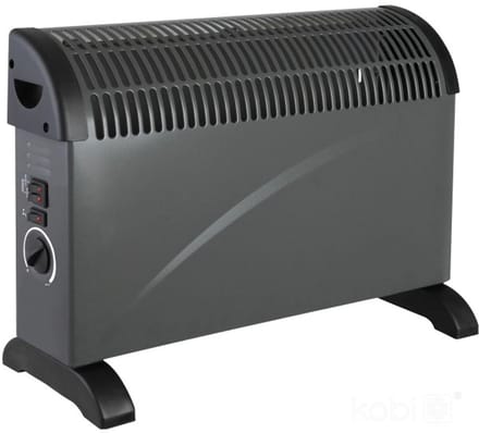 Kobi SONDO Turbo convector kachel - 750/1250/2000W - Zwart | Dimbaar | 1400 watt