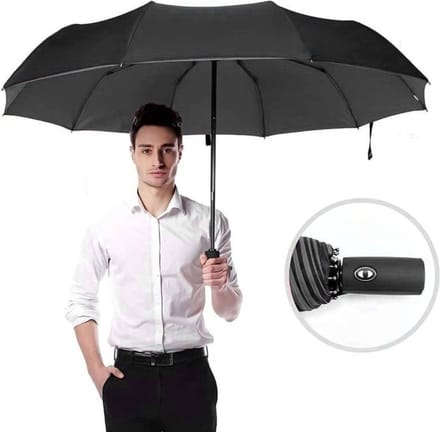 Bovista Moderne Stormparaplu - Windproof Paraplu - Opvouwbaar Stormproef - Automatisch Uitklapbaar - Umbrella - Grijs