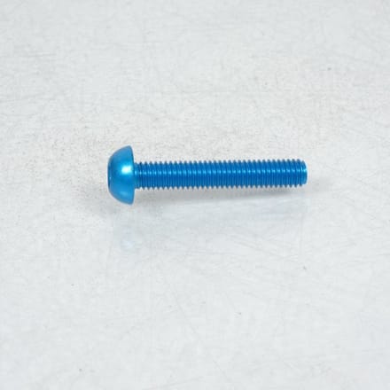 Vis Dôme BTR 5mm M6 pas 100 35mm anodisé Bleu 3AS Racing pour moto Neuf