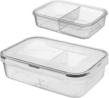 Voedselcontainer met Deksel en Pakking Split 1 l - Vershoudbakjes - Vershouddoos - Bakjes - Diepvriesbakjes - Vershouden