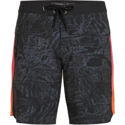 O'Neill Heren Boardshort Lang Zwemshort Hyperfreak Tech Panel 19'' Zwart/Roze/Oranje - Maat 30